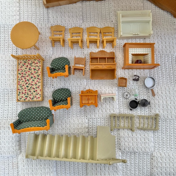 Vintage Sylvanian Families Calico Critters Red Roof House - Picture 9 of 16